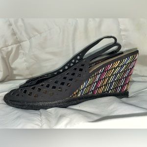 Black and multiple colored heels